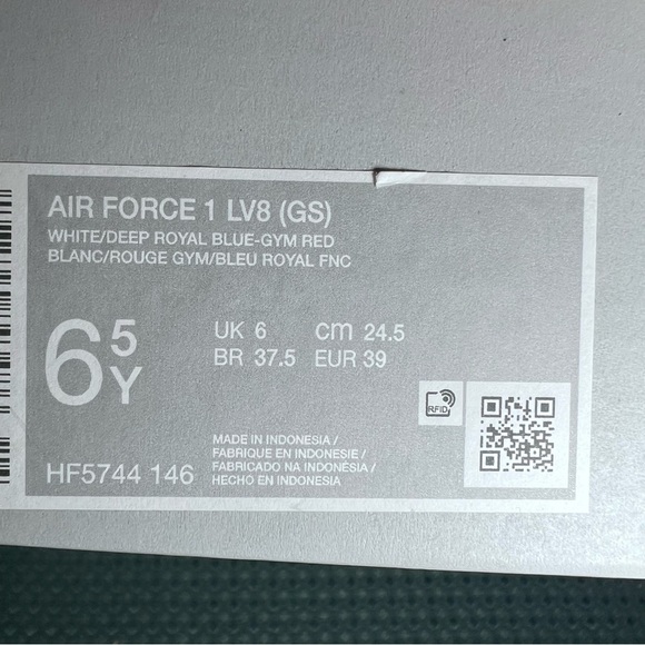 ***NWT*** Nike Air Force 1 LV8 (GS) Red, White & Blue - Picture 9 of 9
